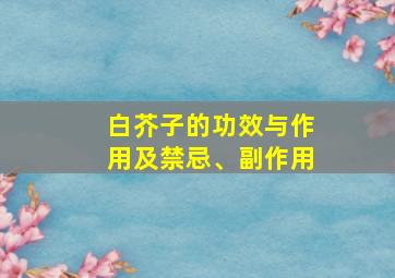 白芥子的功效与作用及禁忌、副作用