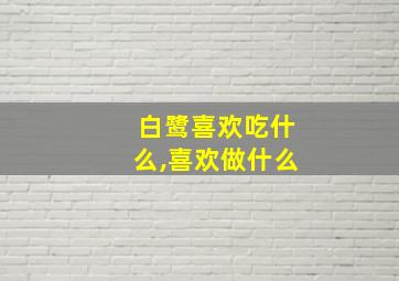 白鹭喜欢吃什么,喜欢做什么