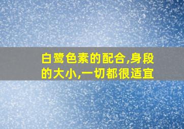 白鹭色素的配合,身段的大小,一切都很适宜