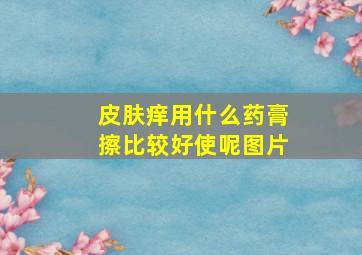 皮肤痒用什么药膏擦比较好使呢图片