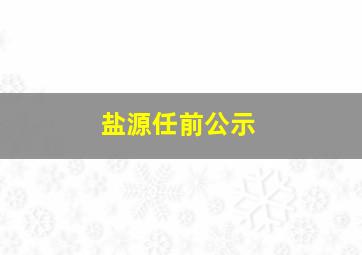 盐源任前公示