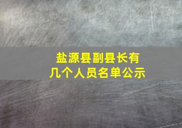 盐源县副县长有几个人员名单公示