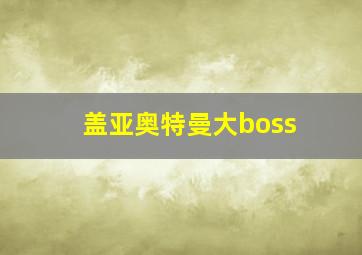 盖亚奥特曼大boss