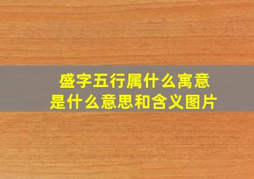 盛字五行属什么寓意是什么意思和含义图片