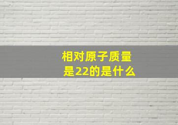 相对原子质量是22的是什么