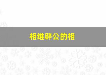 相维辟公的相