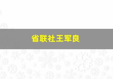 省联社王军良