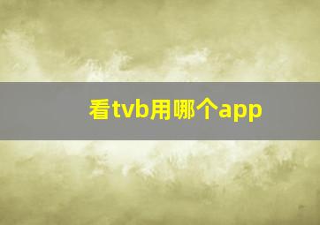 看tvb用哪个app