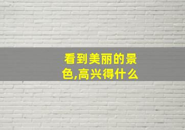 看到美丽的景色,高兴得什么