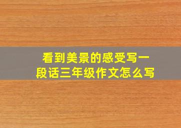 看到美景的感受写一段话三年级作文怎么写