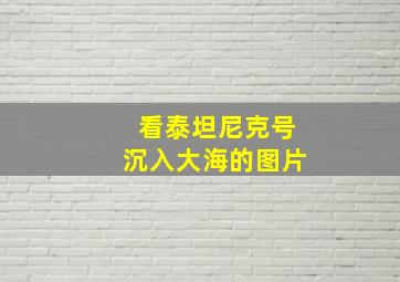 看泰坦尼克号沉入大海的图片