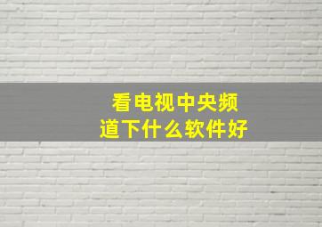 看电视中央频道下什么软件好