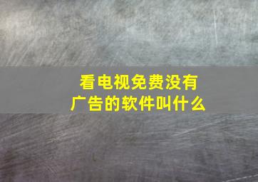 看电视免费没有广告的软件叫什么