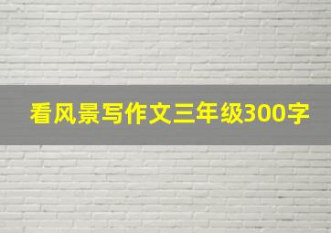 看风景写作文三年级300字