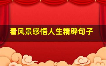 看风景感悟人生精辟句子