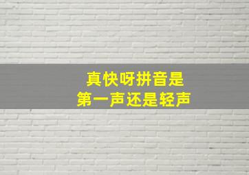 真快呀拼音是第一声还是轻声