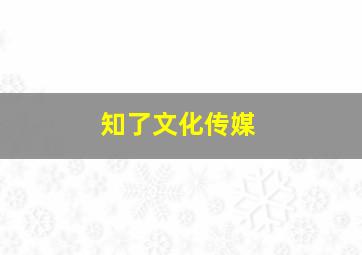 知了文化传媒