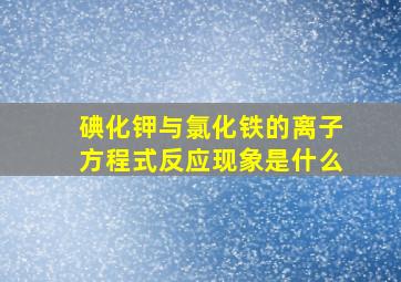 碘化钾与氯化铁的离子方程式反应现象是什么