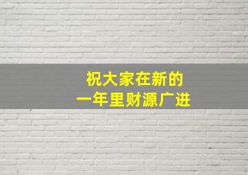 祝大家在新的一年里财源广进