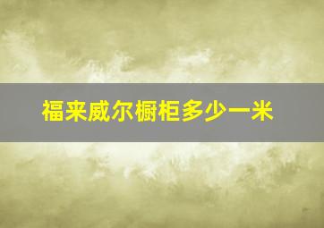 福来威尔橱柜多少一米