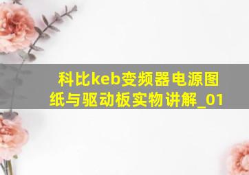 科比keb变频器电源图纸与驱动板实物讲解_01