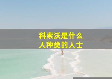 科索沃是什么人种类的人士