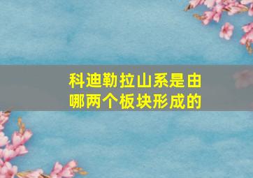 科迪勒拉山系是由哪两个板块形成的