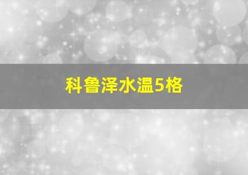 科鲁泽水温5格