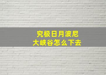 究极日月波尼大峡谷怎么下去