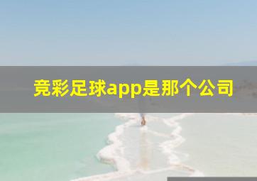 竞彩足球app是那个公司