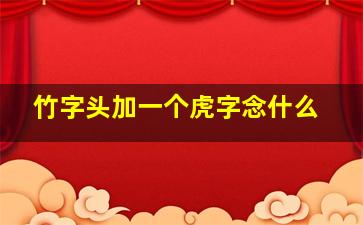 竹字头加一个虎字念什么