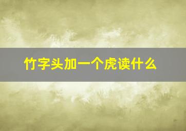 竹字头加一个虎读什么