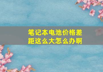 笔记本电池价格差距这么大怎么办啊