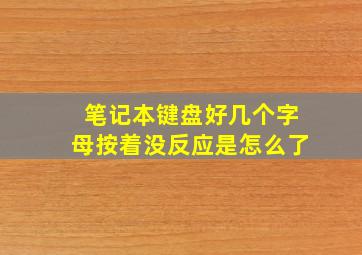 笔记本键盘好几个字母按着没反应是怎么了