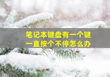 笔记本键盘有一个键一直按个不停怎么办