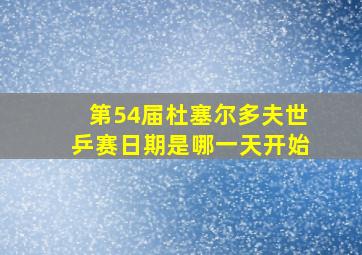 第54届杜塞尔多夫世乒赛日期是哪一天开始