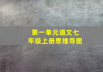 第一单元语文七年级上册思维导图