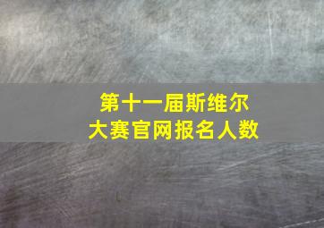 第十一届斯维尔大赛官网报名人数