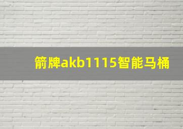 箭牌akb1115智能马桶