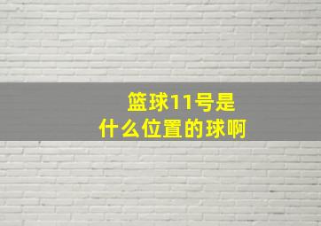 篮球11号是什么位置的球啊