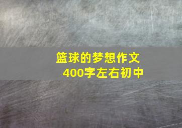 篮球的梦想作文400字左右初中