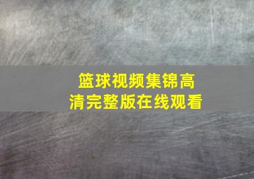 篮球视频集锦高清完整版在线观看