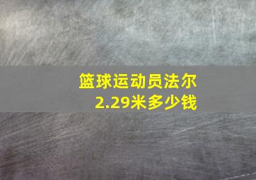 篮球运动员法尔2.29米多少钱