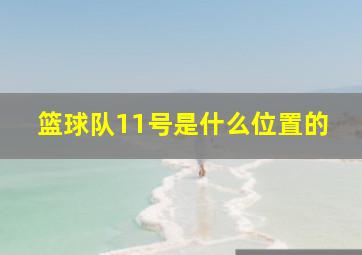 篮球队11号是什么位置的