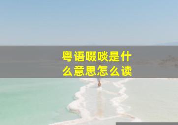 粤语啜啖是什么意思怎么读