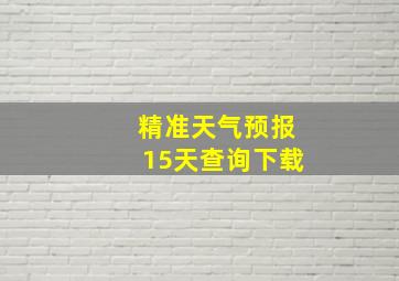 精准天气预报15天查询下载