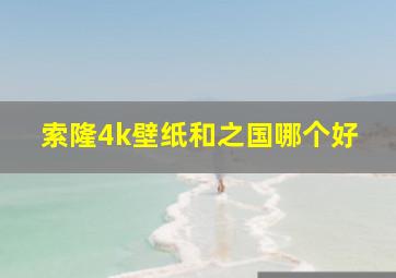 索隆4k壁纸和之国哪个好