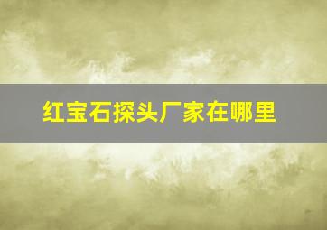 红宝石探头厂家在哪里