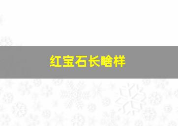 红宝石长啥样