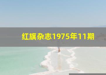 红旗杂志1975年11期